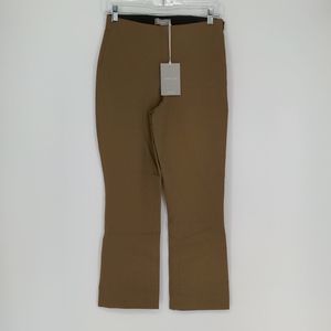 Everlane Women's The Kick Crop Work Pant Size 4 Olive Green Side Zip Bootcut